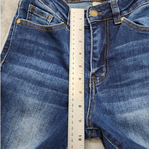 Love Soho Jeans Womens 3 Juniors Blue Mid Rise Skinny Dark Wash Stretch Denim - Picture 8 of 11